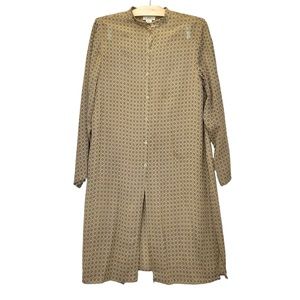 Brooks Brothers Two Piece Silk Pant Suit Size Small Long Tunic  Pattern